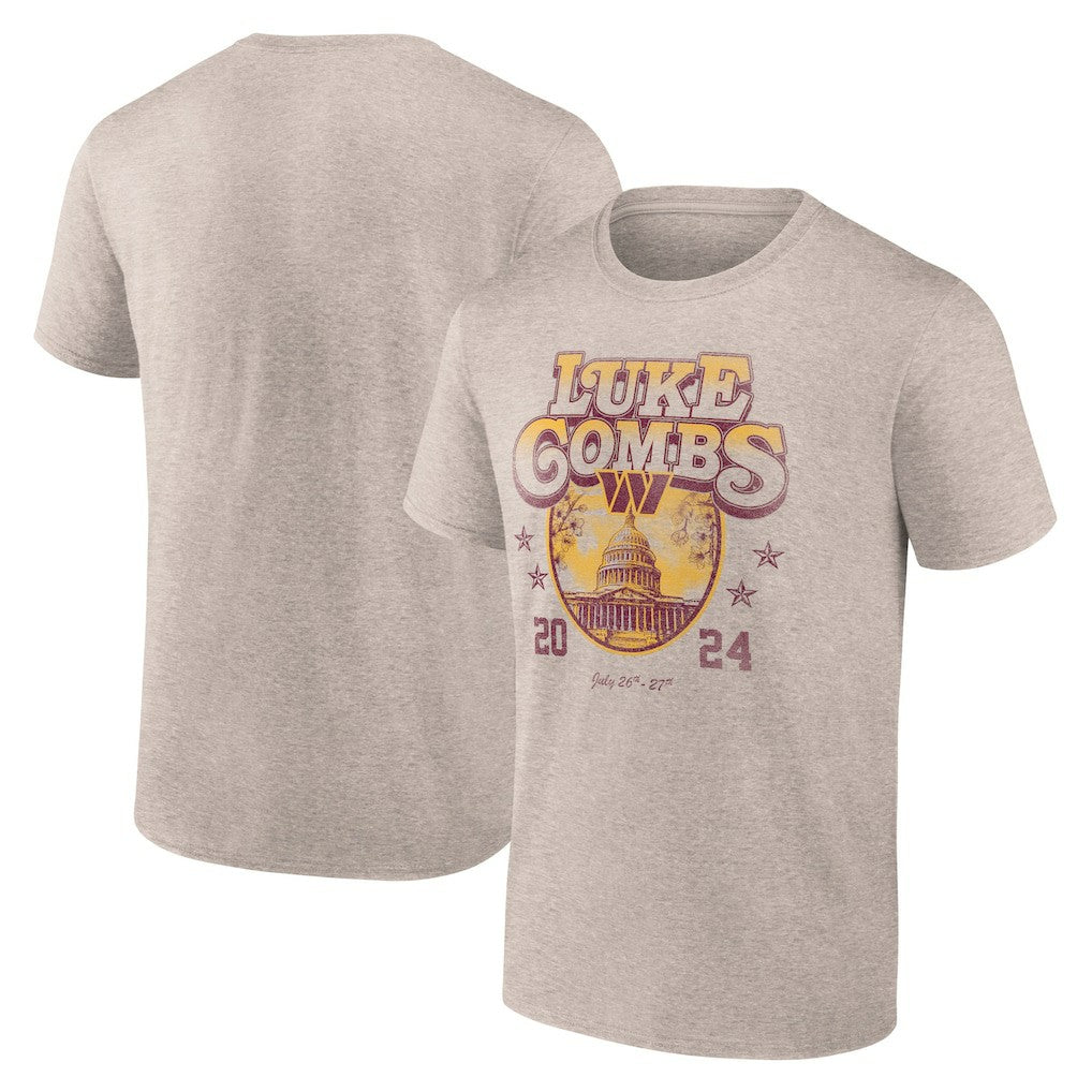 Washington Commanders Fanatics Luke Combs x  Growin' Up and Gettin' Old Tour T-Shirt