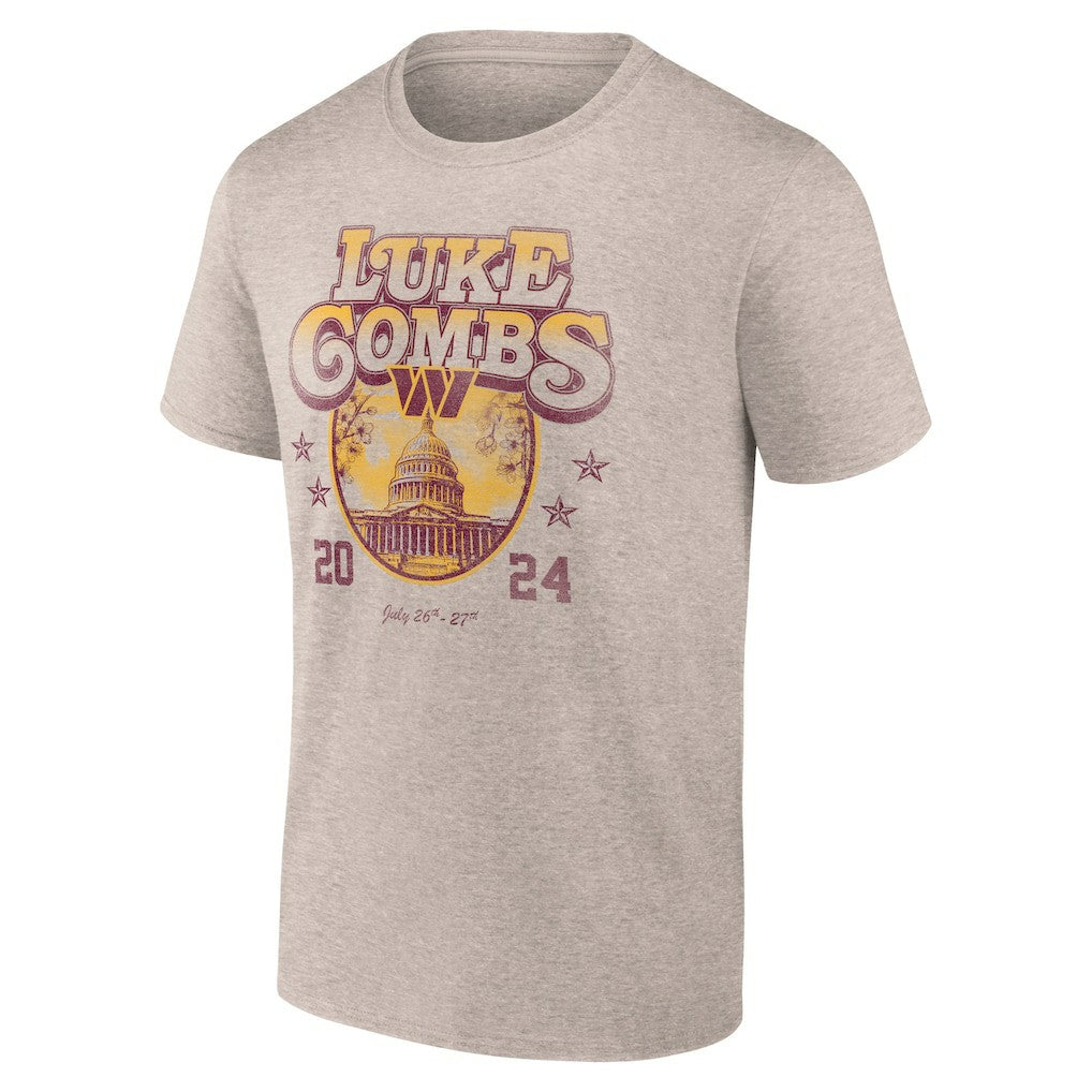 Washington Commanders Fanatics Luke Combs x  Growin' Up and Gettin' Old Tour T-Shirt