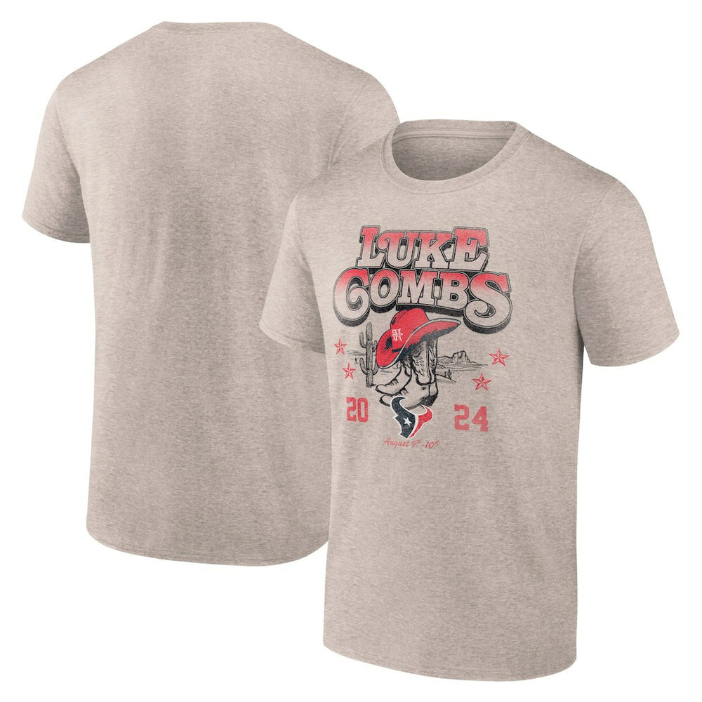 Houston Texans Fanatics Luke Combs x  Growin' Up and Gettin' Old Tour T-Shirt
