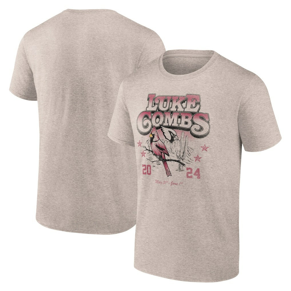 Arizona Cardinals Fanatics Luke Combs x  Growin' Up and Gettin' Old Tour T-Shirt