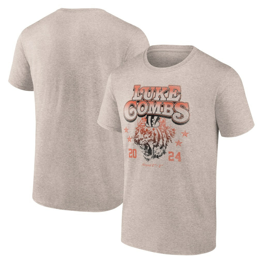 Cincinnati Bengals Fanatics Luke Combs x  Growin' Up and Gettin' Old Tour T-Shirt
