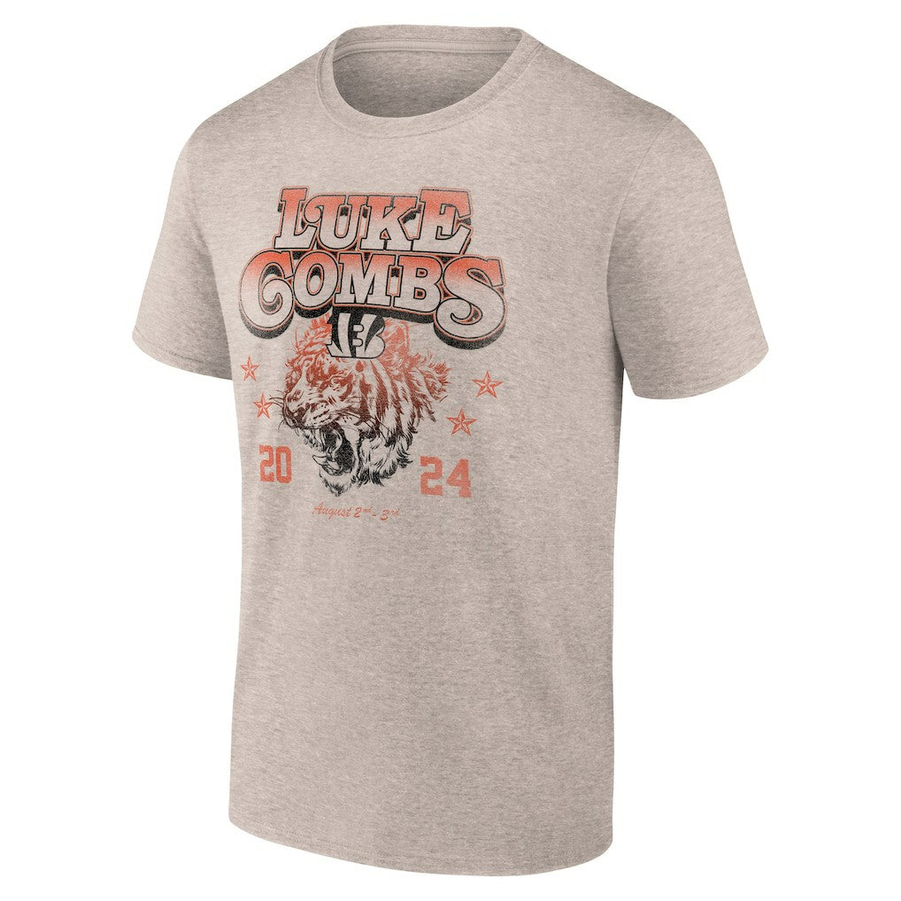 Cincinnati Bengals Fanatics Luke Combs x  Growin' Up and Gettin' Old Tour T-Shirt