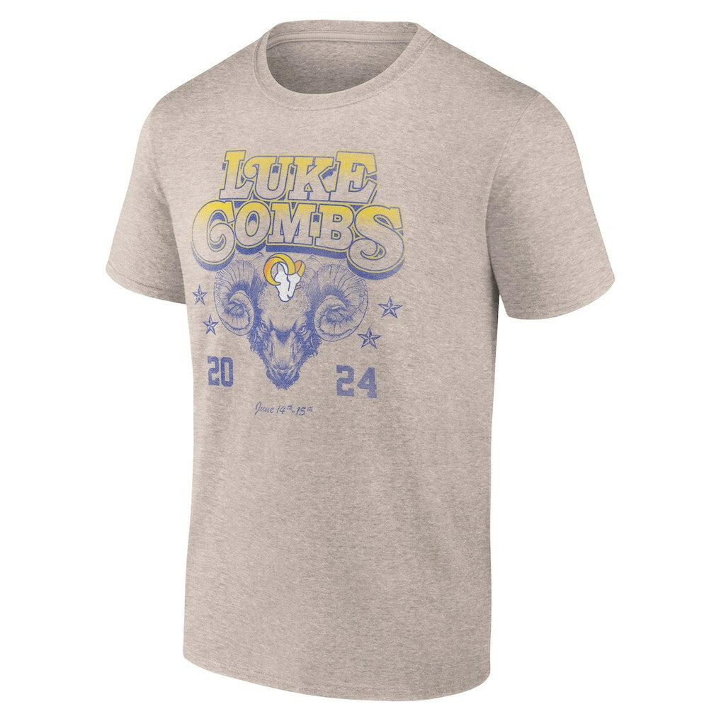 Los Angeles Rams Fanatics Luke Combs x  Growin' Up and Gettin' Old Tour T-Shirt