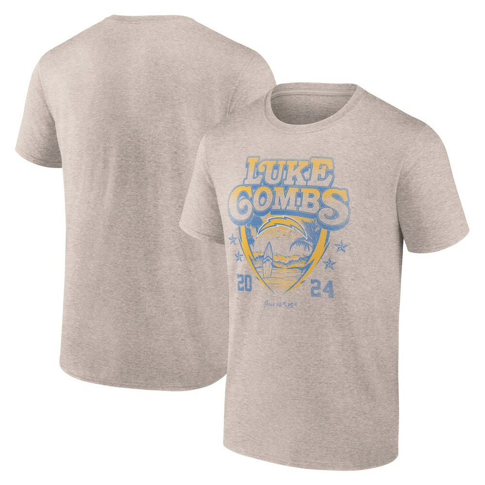 Los Angeles Chargers Fanatics Luke Combs x  Growin' Up and Gettin' Old Tour T-Shirt