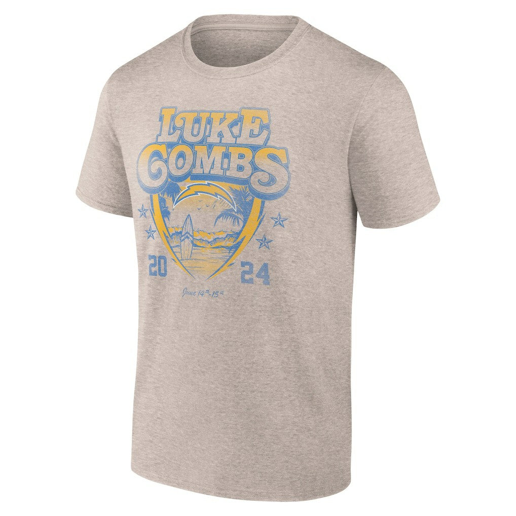 Los Angeles Chargers Fanatics Luke Combs x  Growin' Up and Gettin' Old Tour T-Shirt