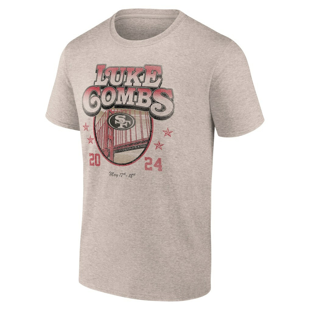 San Francisco 49ers Fanatics Luke Combs x  Growin' Up and Gettin' Old Tour T-Shirt