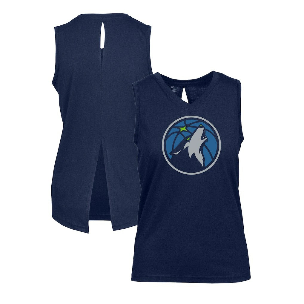 Minnesota Timberwolves Levelwear Women's Paisley Core V-Neck Tank Top For Sale