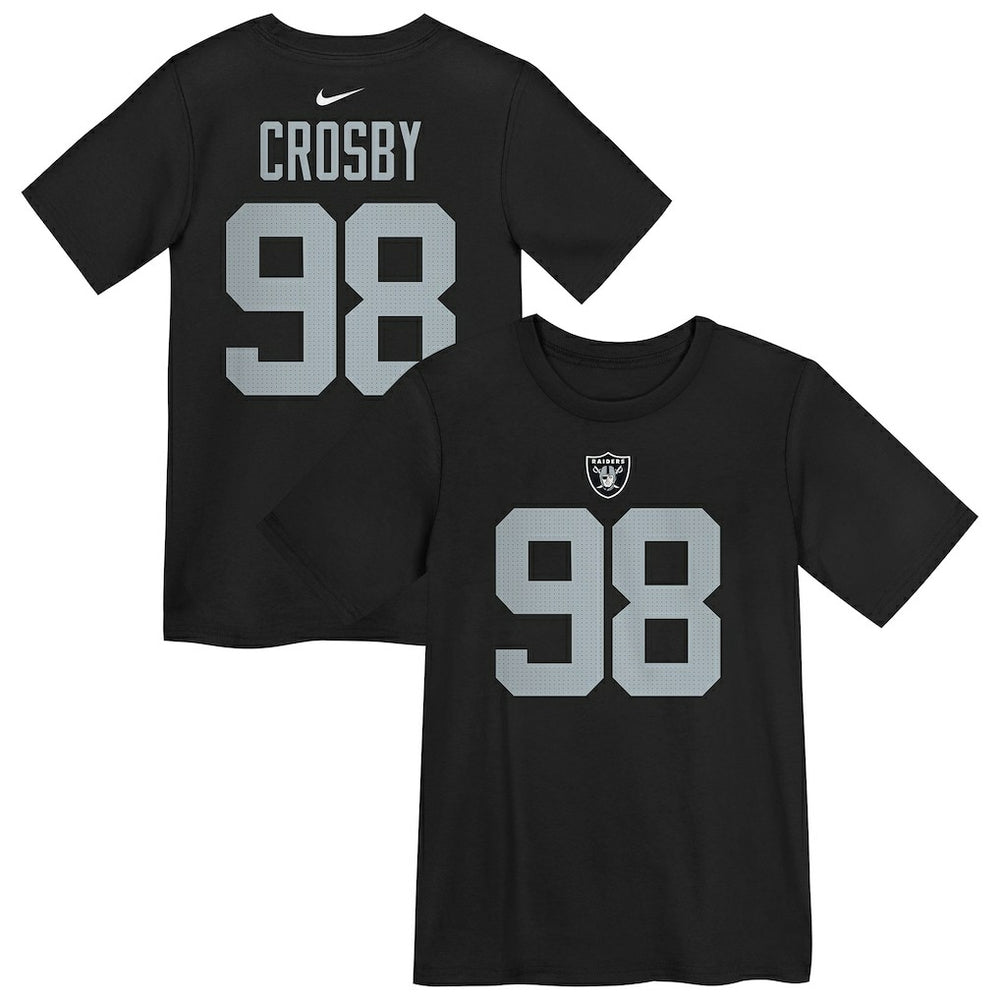 Las Vegas Raiders Nike Maxx Crosby  Preschool Player Name & Number T-Shirt