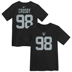 Las Vegas Raiders Nike Maxx Crosby  Preschool Player Name & Number T-Shirt