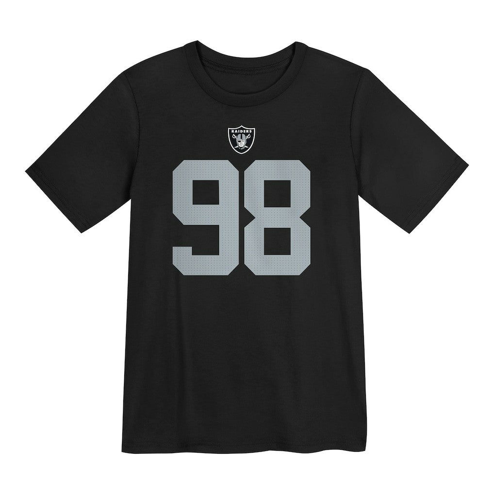 Las Vegas Raiders Nike Maxx Crosby  Preschool Player Name & Number T-Shirt