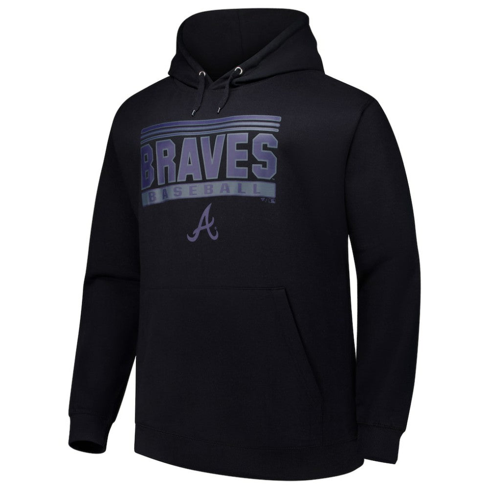 Atlanta Braves   Stack Fleece Pullover Hoodie | MLB Near me