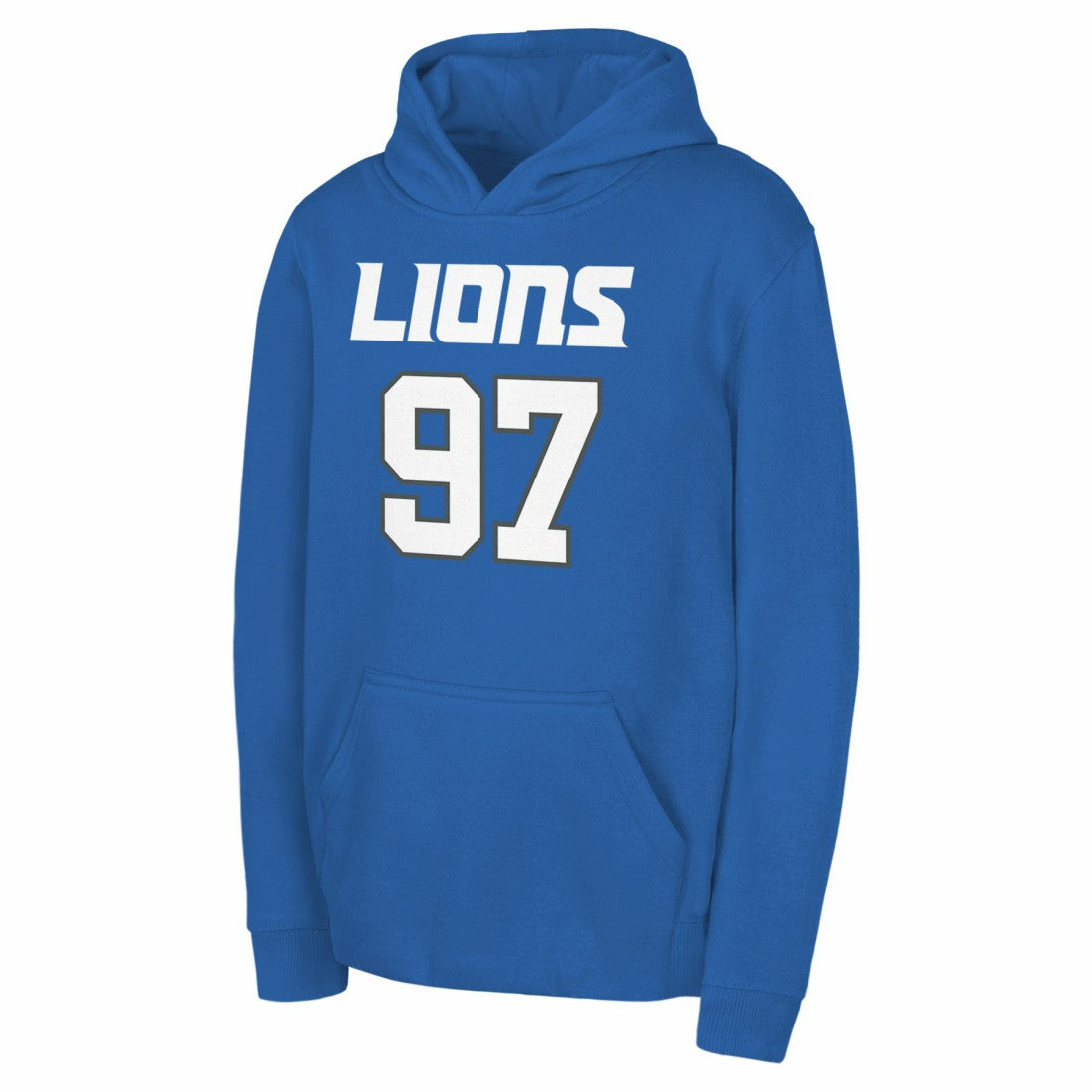Detroit Lions  Aidan Hutchinson  Youth Mainliner Player Name & Number Pullover Hoodie