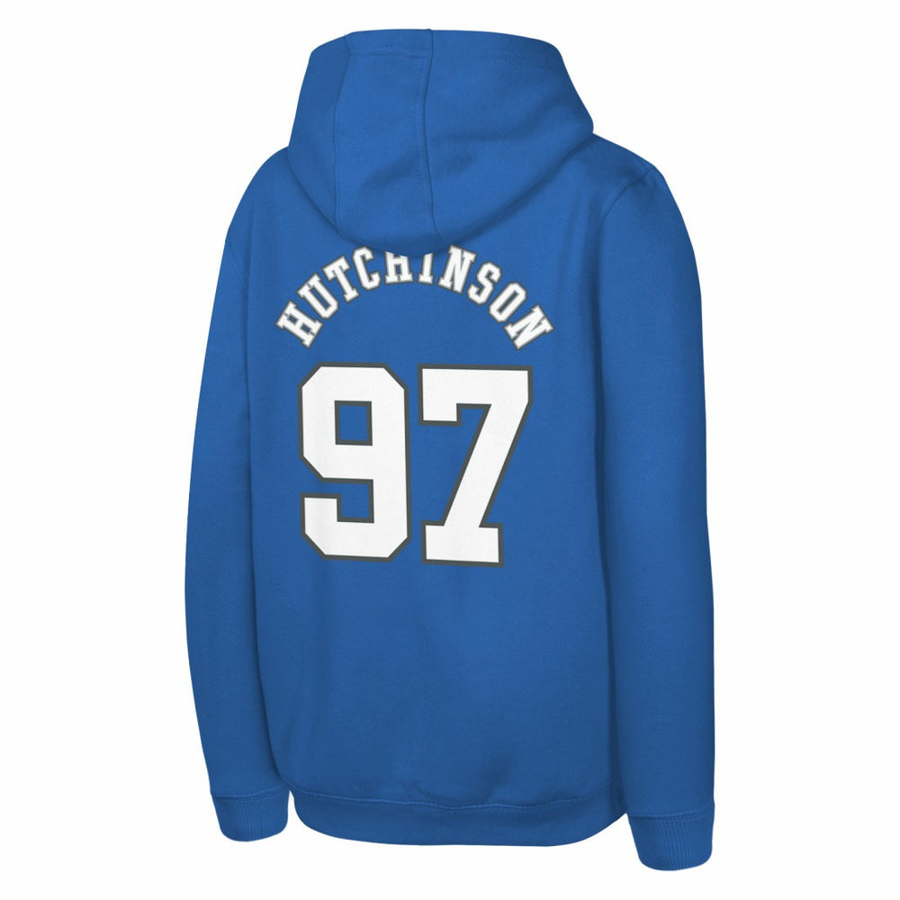 Detroit Lions  Aidan Hutchinson  Youth Mainliner Player Name & Number Pullover Hoodie