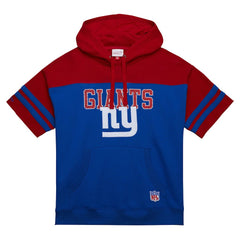 New York Giants Mitchell & Ness Off Field Vintage Logo Short Sleeve Pullover Hoodie