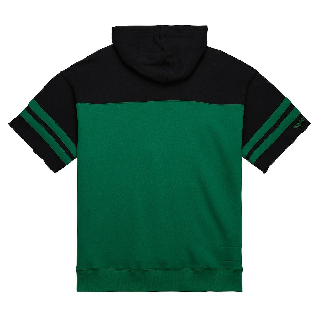 New York Jets Mitchell & Ness Off Field Vintage Logo Short Sleeve Pullover Hoodie