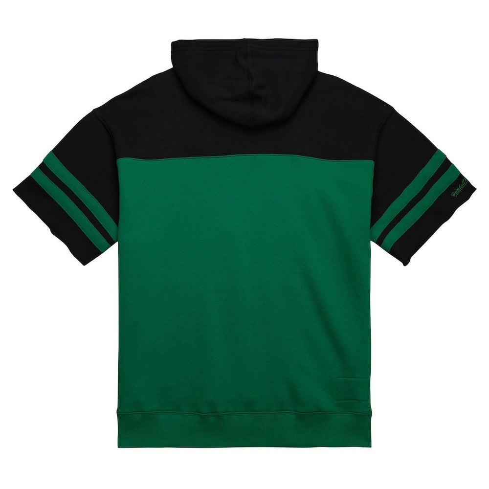 New York Jets Mitchell & Ness Off Field Vintage Logo Short Sleeve Pullover Hoodie