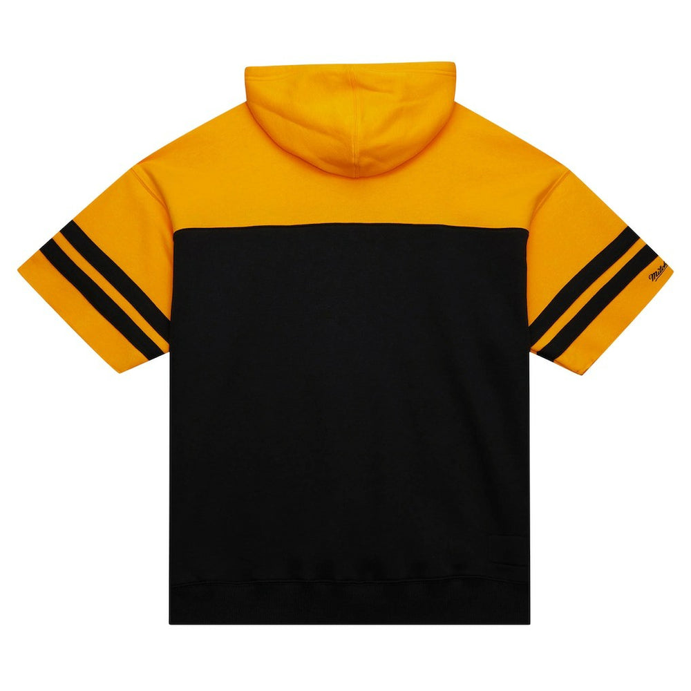 Pittsburgh Steelers Mitchell & Ness Off Field Vintage Logo Short Sleeve Pullover Hoodie