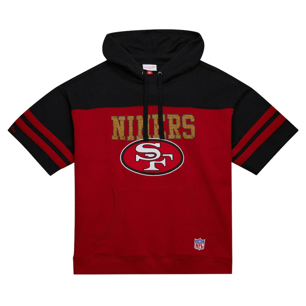 San Francisco 49ers Mitchell & Ness Off Field Vintage Logo Short Sleeve Pullover Hoodie