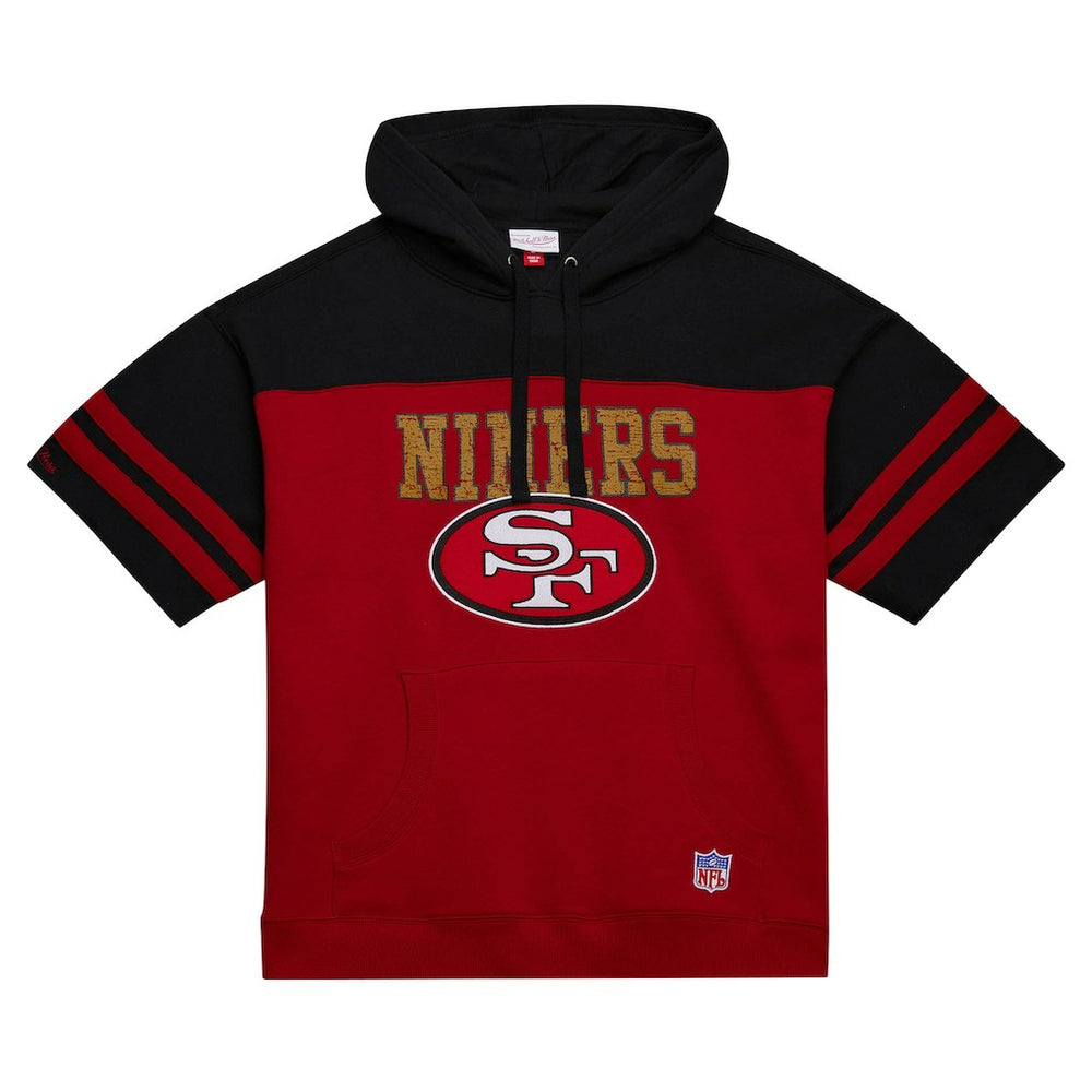 San Francisco 49ers Mitchell & Ness Off Field Vintage Logo Short Sleeve Pullover Hoodie