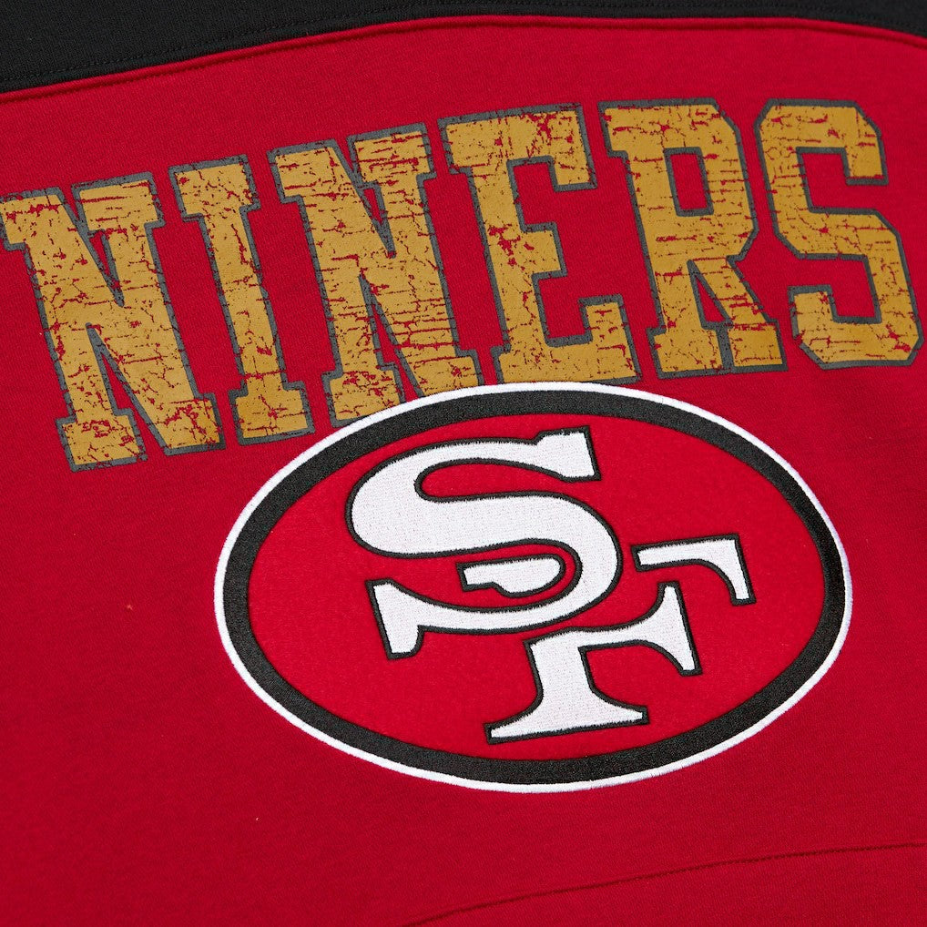 San Francisco 49ers Mitchell & Ness Off Field Vintage Logo Short Sleeve Pullover Hoodie