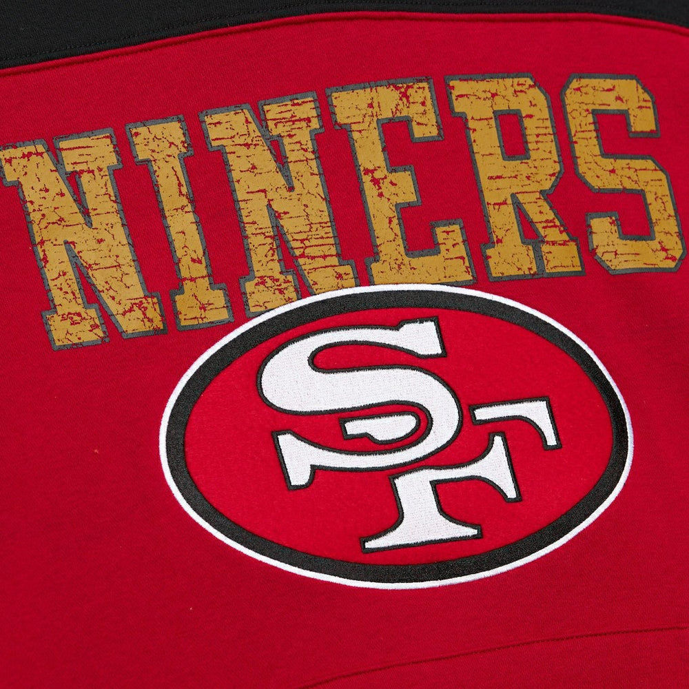 San Francisco 49ers Mitchell & Ness Off Field Vintage Logo Short Sleeve Pullover Hoodie