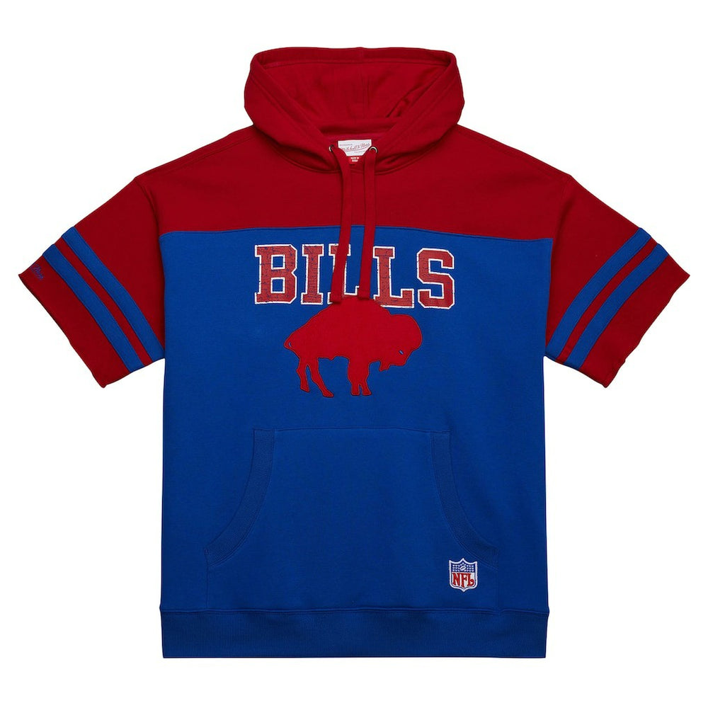 Buffalo Bills Mitchell & Ness Off Field Vintage Logo Short Sleeve Pullover Hoodie