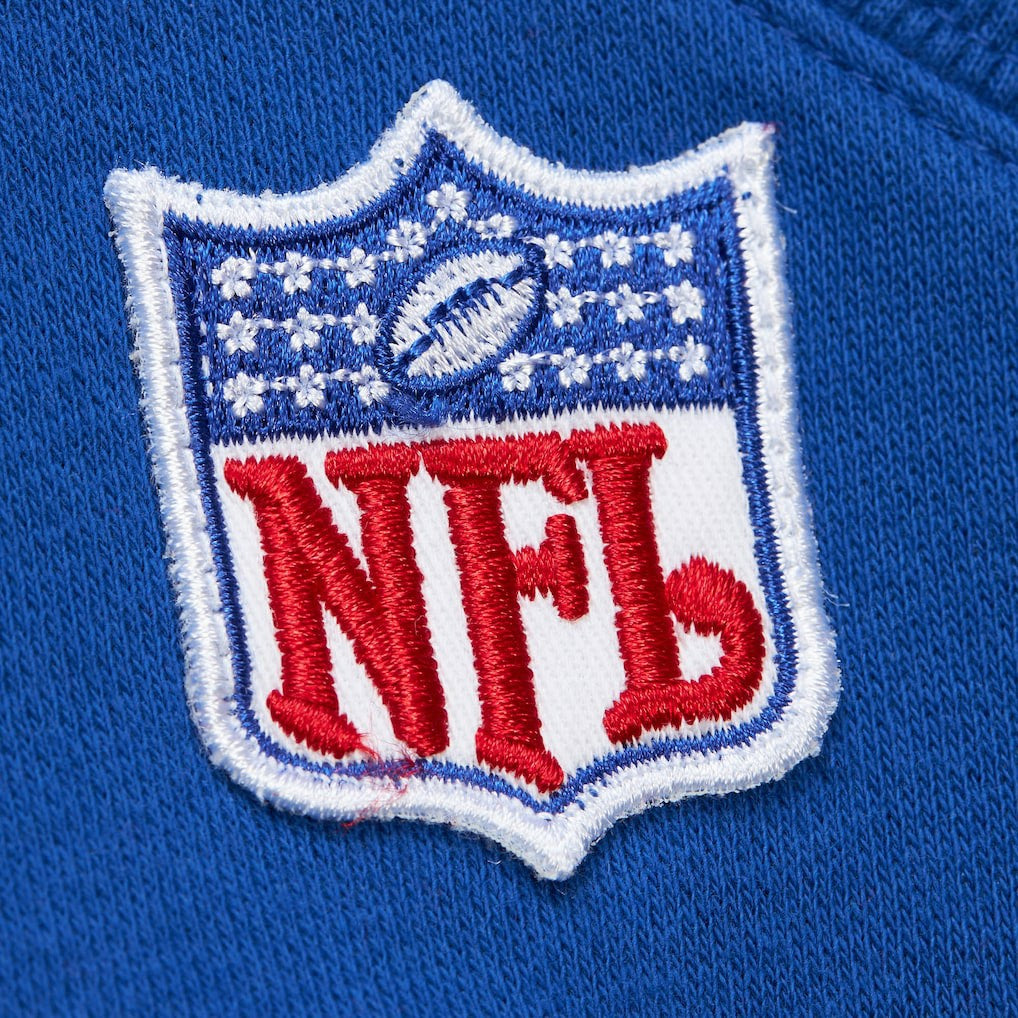 Buffalo Bills Mitchell & Ness Off Field Vintage Logo Short Sleeve Pullover Hoodie