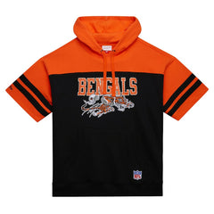 Cincinnati Bengals Mitchell & Ness Off Field Vintage Logo Short Sleeve Pullover Hoodie