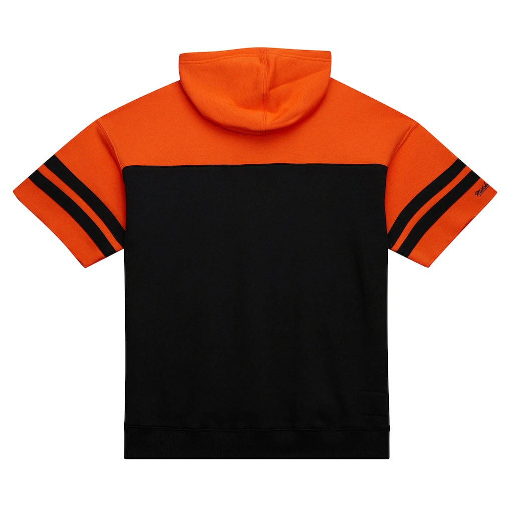 Cincinnati Bengals Mitchell & Ness Off Field Vintage Logo Short Sleeve Pullover Hoodie