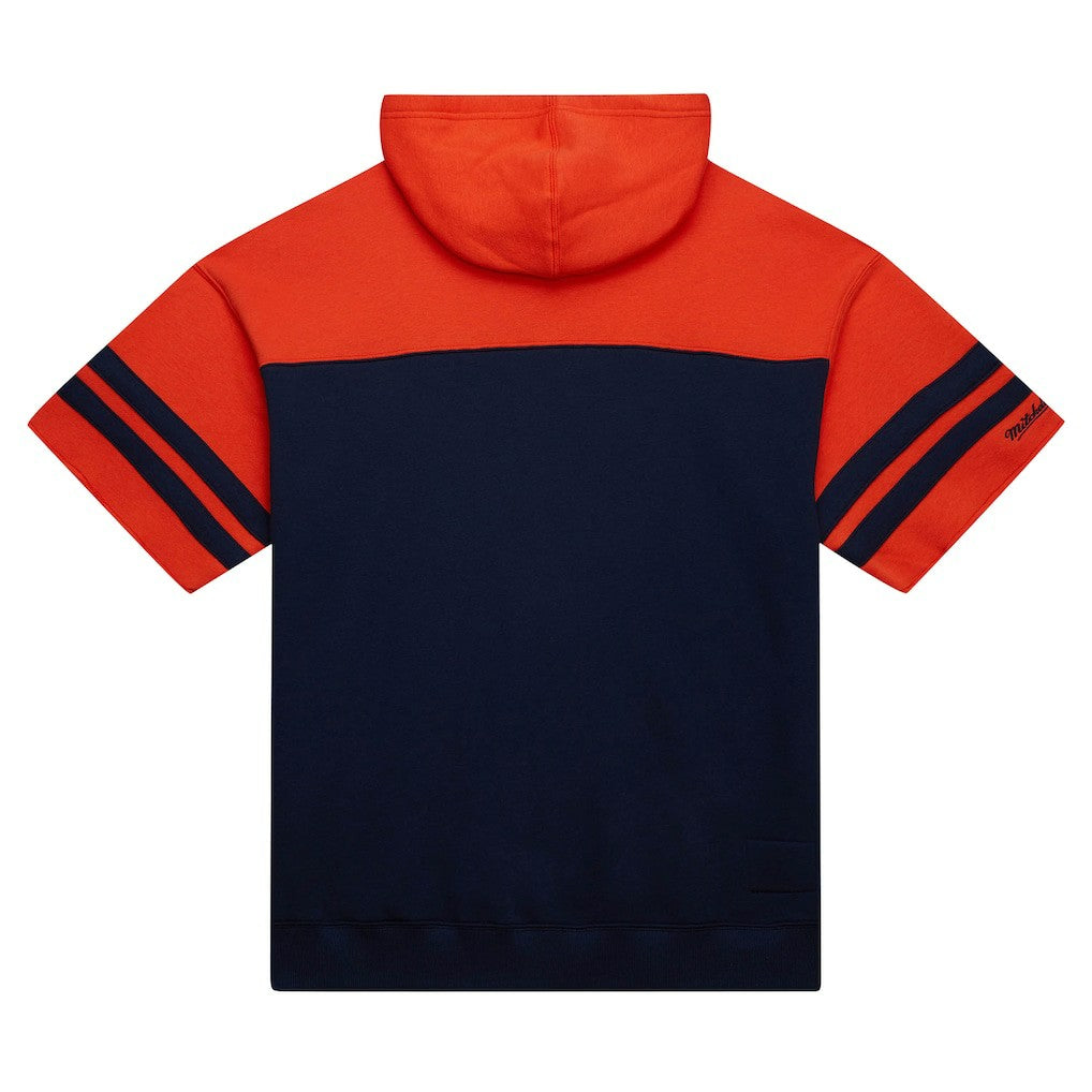 Chicago Bears Mitchell & Ness Off Field Vintage Logo Short Sleeve Pullover Hoodie