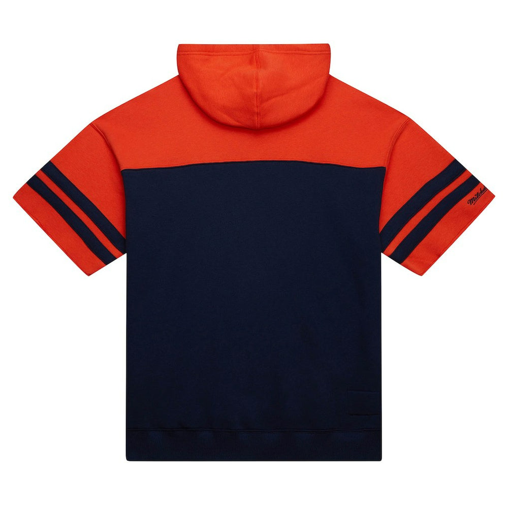 Chicago Bears Mitchell & Ness Off Field Vintage Logo Short Sleeve Pullover Hoodie