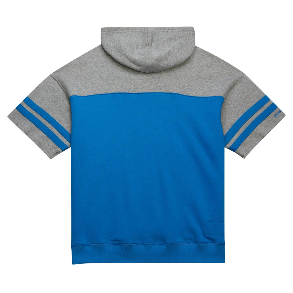 Detroit Lions Mitchell & Ness Off Field Vintage Logo Short Sleeve Pullover Hoodie