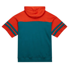 Miami Dolphins Mitchell & Ness Off Field Vintage Logo Short Sleeve Pullover Hoodie