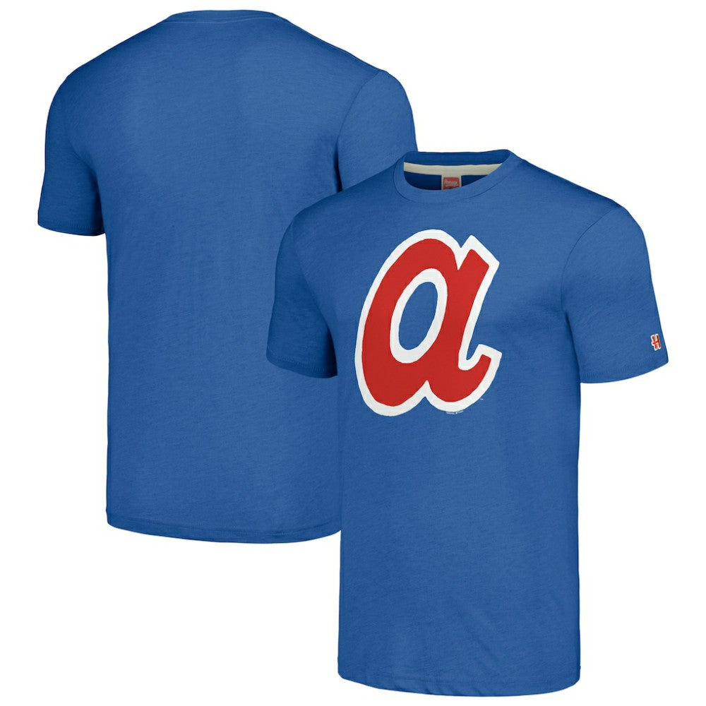 Atlanta Braves Homage Cooperstown Collection Hand-Drawn Logo Tri-Blend T-Shirt | MLB Discount