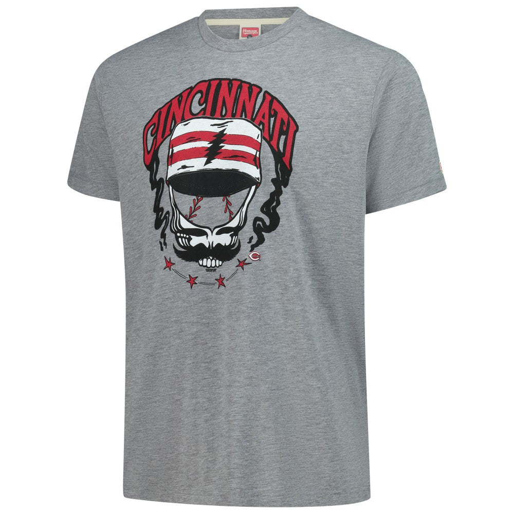 Cincinnati Reds Homage Grateful Dead Tri-Blend T-Shirt | MLB On Sale