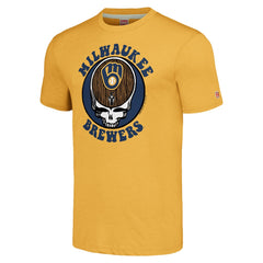 Milwaukee Brewers Homage Grateful Dead Tri-Blend T-Shirt | MLB Sale