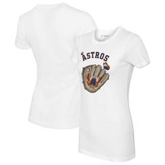 Houston Astros Tiny Turnip Women's Butterfly Glove T-Shirt | MLB Sale