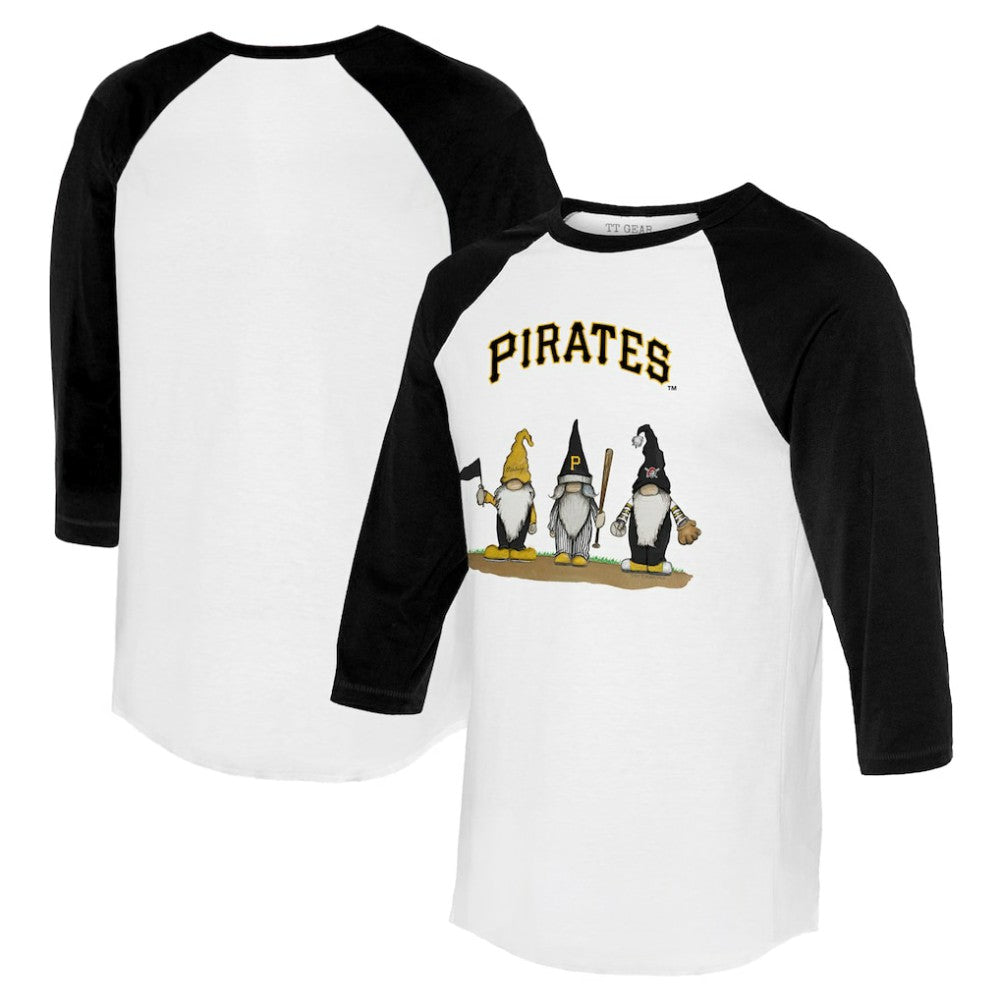 Pittsburgh Pirates Tiny Turnip Unisex Gnomes 3/4-Sleeve Raglan T-Shirt | MLB US