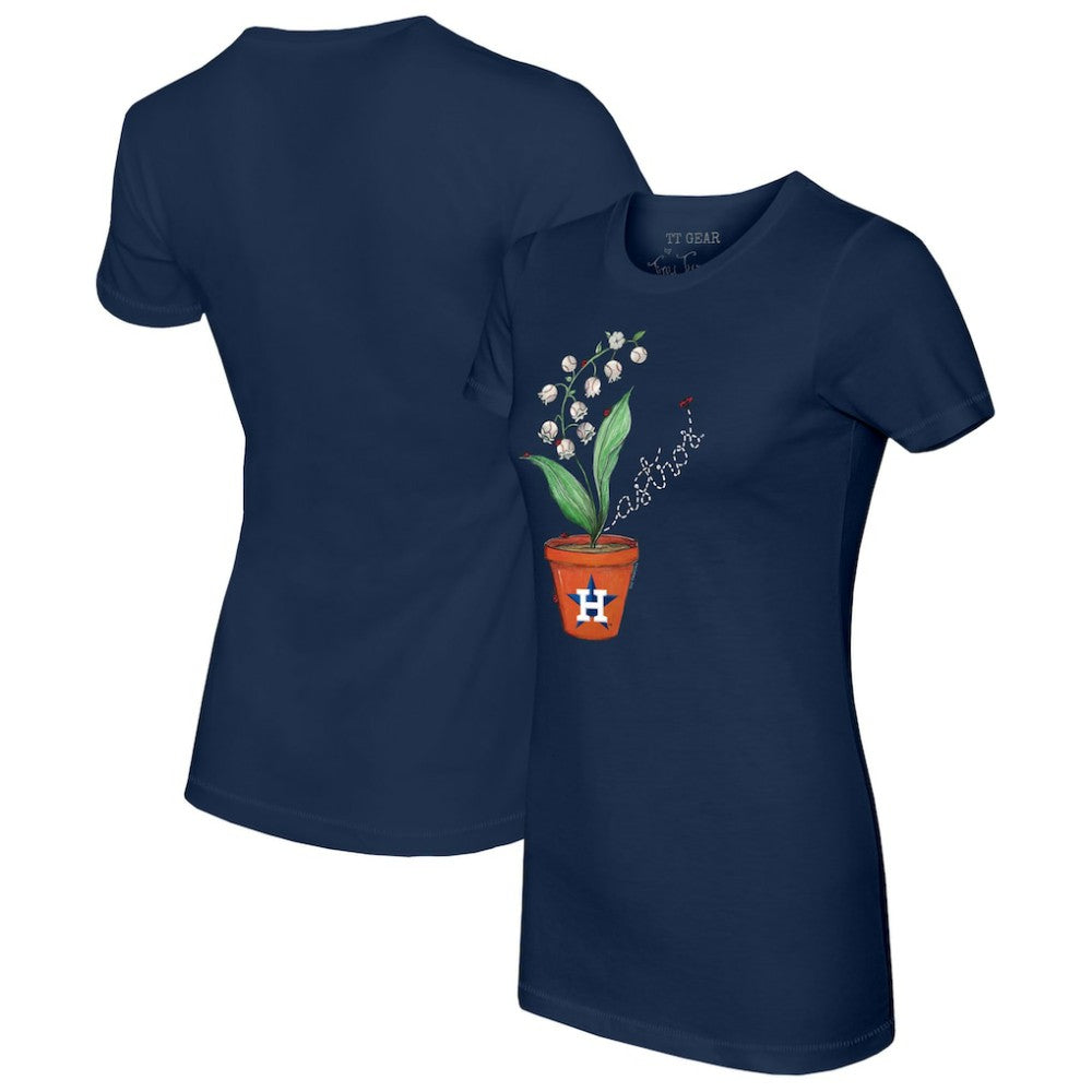 Houston Astros Tiny Turnip Women's Lilies and Ladybugs T-Shirt | MLB New