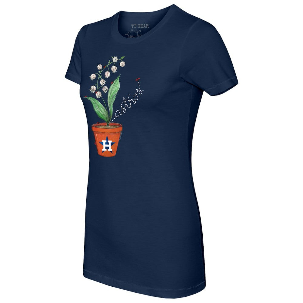 Houston Astros Tiny Turnip Women's Lilies and Ladybugs T-Shirt | MLB New