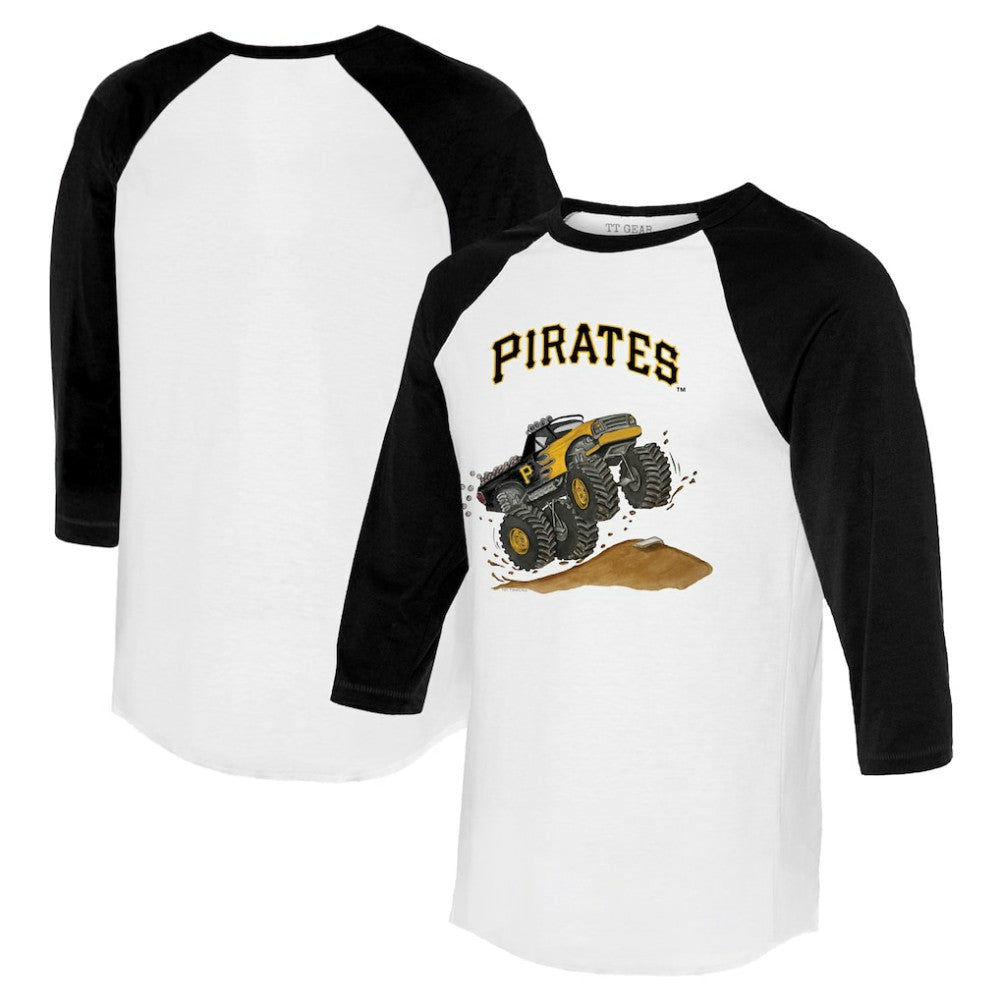Pittsburgh Pirates Tiny Turnip Unisex Monster Truck 3/4-Sleeve Raglan T-Shirt | MLB On Sale