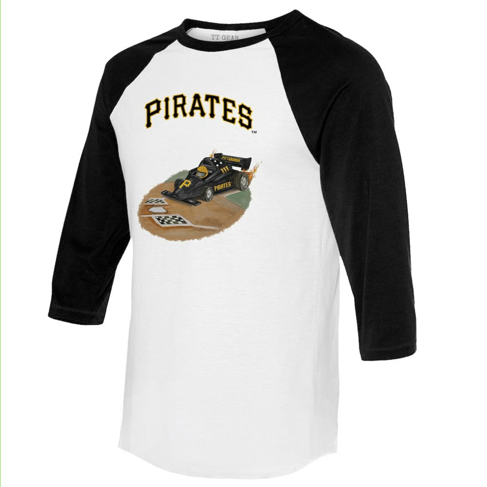 Pittsburgh Pirates Tiny Turnip Unisex Racecar 3/4-Sleeve Raglan T-Shirt | MLB Sale