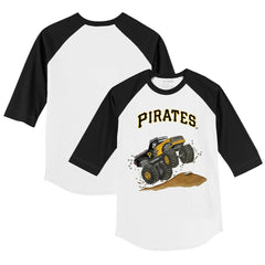 Pittsburgh Pirates Tiny Turnip Youth Monster Truck 3/4-Sleeve Raglan T-Shirt | MLB On Sale