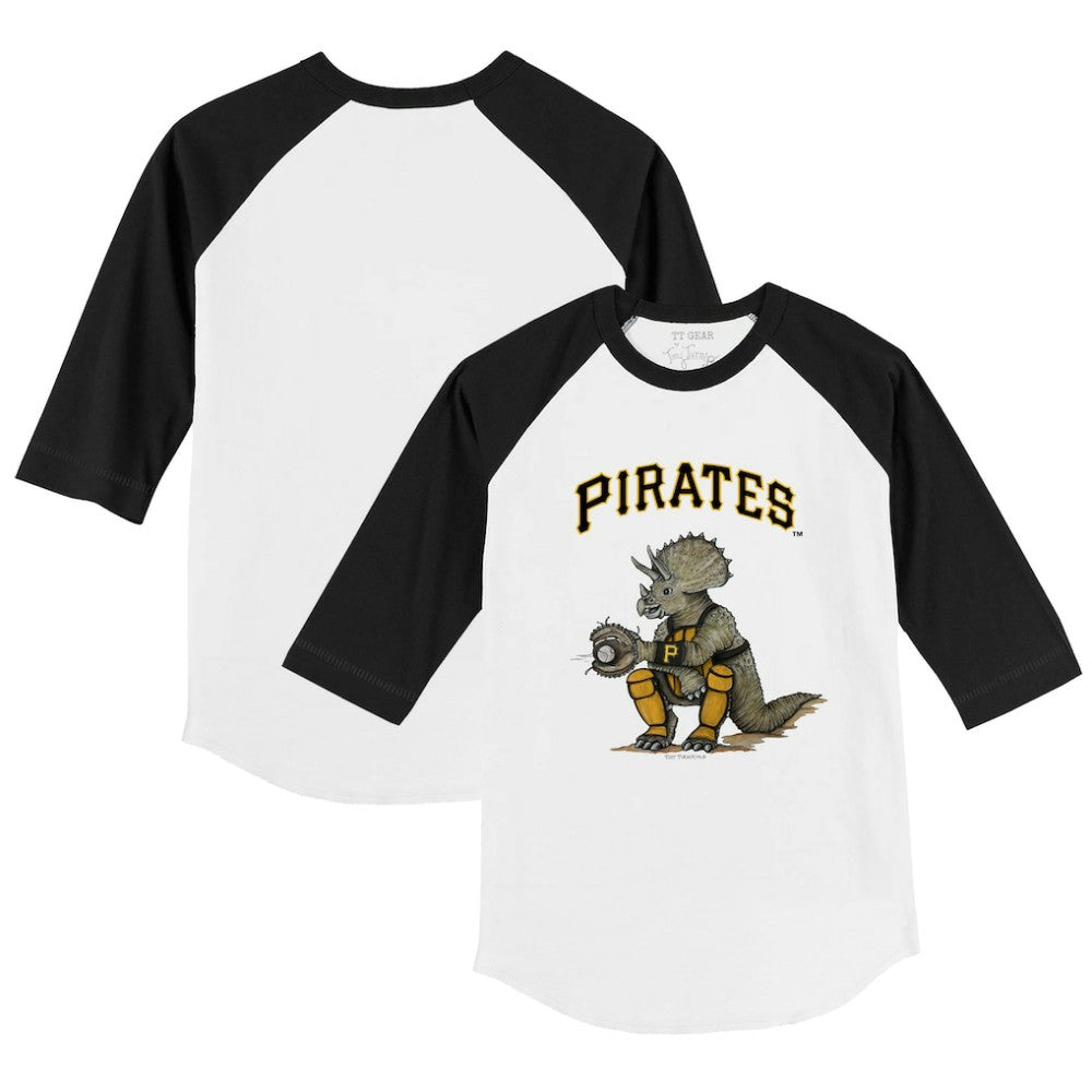 Pittsburgh Pirates Tiny Turnip Youth Triceratops 3/4-Sleeve Raglan T-Shirt | MLB New