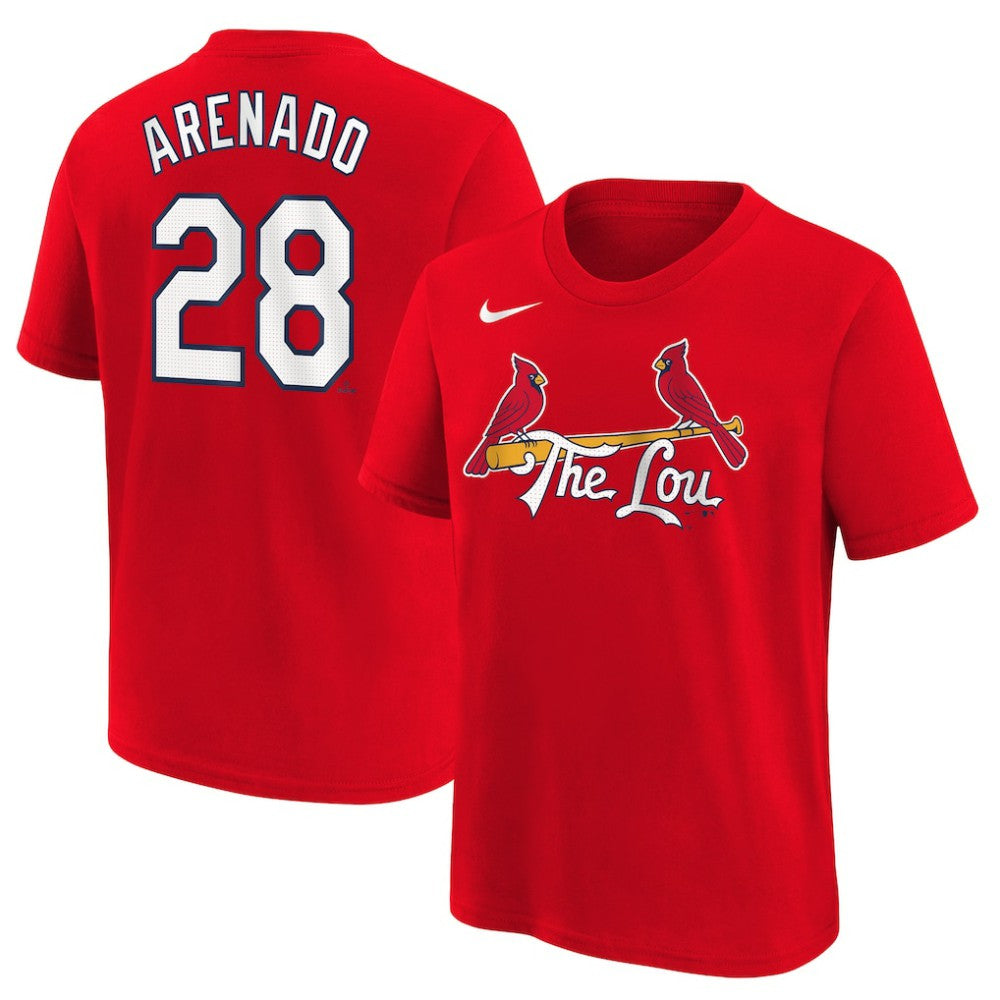 Nolan Arenado St. Louis Cardinals Nike Youth 2024 City Connect Name & Number T-Shirt | MLB On Sale