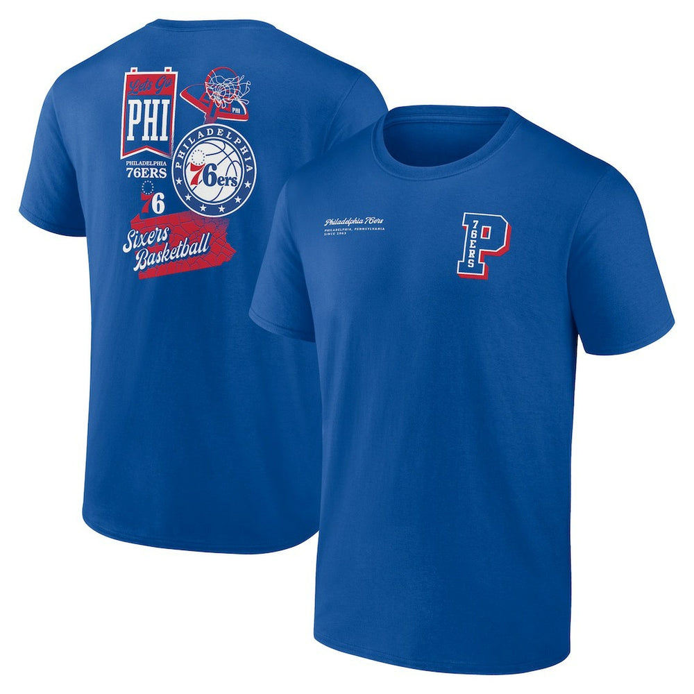 Philadelphia 76ers Split Zone T-Shirt For Sale