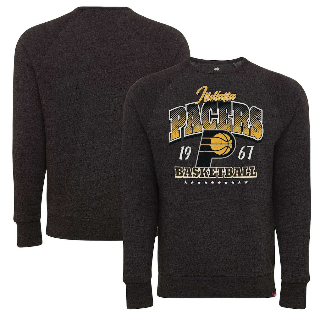 Indiana Pacers Sportiqe Unisex Harmon Super Soft Tri-Blend Raglan Pullover Sweatshirt Discount