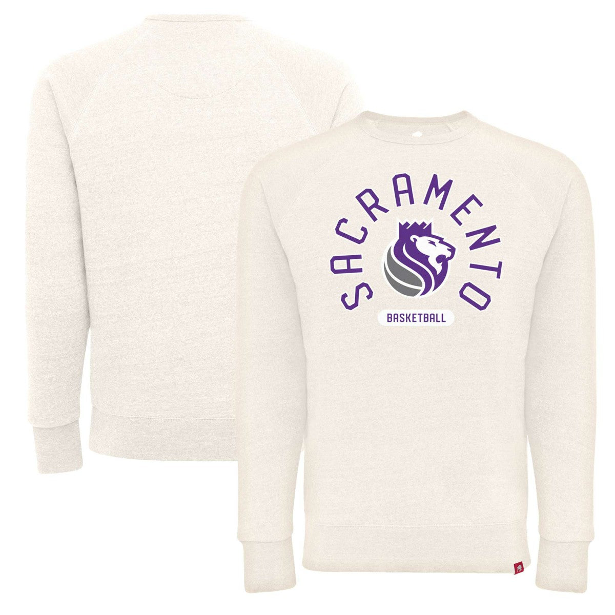 Sacramento Kings Sportiqe Unisex Harmon Super Soft Tri-Blend Raglan Pullover Sweatshirt New