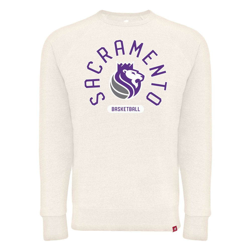 Sacramento Kings Sportiqe Unisex Harmon Super Soft Tri-Blend Raglan Pullover Sweatshirt New