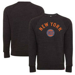 New York Knicks Sportiqe Unisex Harmon Super Soft Tri-Blend Raglan Pullover Sweatshirt On Sale